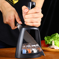 Aiguisoir de couteaux intelligent, en plastique, Transparent outil d'affûtage de couteaux de cuisine en pierre à aiguiser premium 1 pièce