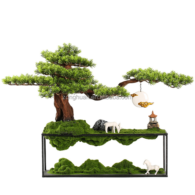 Simple Plants Decorations for Home Zen Garden Fish Tank Coffee Table Aquarium Table