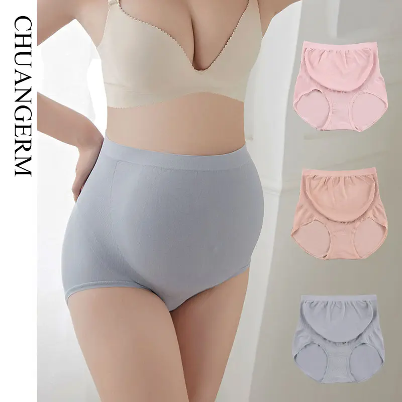 Chuangerm wholesale oem custom high quality comfortable women seamless panties maternity pregnancy underwear