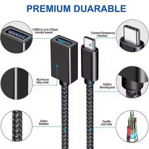ใหม่สายอะแดปเตอร์ OTG Type-C ถึง USB3.0 ตัวแปลงเครื่องชาร์จโทรศัพท์มือถือสำหรับแท็บเล็ตพีซีเครื่องอ่านการ์ดยูดิสก์สำหรับแล็ปท็อป - Product Image 5