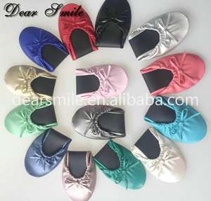 Frete grátis! 2025 Novas Mulheres Baratos Por Atacado Sapatos Dobráveis Dobre Apartamentos Sapatos Descartáveis Bailarina - Product Image 2