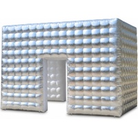 Tente cube gonflable géante en PVC argenté de 1113x13FT pour événements et fêtes