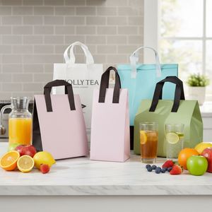 Bolsa Térmica Ecológica de Papel de Aluminio No Tejido para Ensaladas, Sándwiches, Hamburguesas, Café, Pasteles, Entrega de Alimentos, Tamaños Personalizados, Desechable - Product Image 1