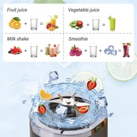 Trendy draagbare slimme blender 500ml elektrische sapcentrifuge met draadloze USB-C oplaadbare persoonlijke smoothie maker voor het crushen van ijs