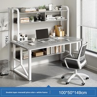 Vente à chaud bureau d'ordinateur en bois simple et moderne petite étagère et bureau pour étude ou chambre à coucher