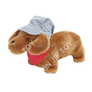 Peluche de Perrito Salchicha de Color Marrón Hecho en Fábrica, Juguete de Peluche de Perrito de Dibujos Animados, Peluche de Perrito Salchicha de Tamaño Personalizado - Product Image 1