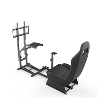 Siège de simulateur de course avancé pour usine, support de volant et chaise de jeu avec support de levier de vitesses