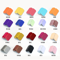 Boîte de rangement rectangulaire à charnières en fer blanc recyclable, couleur noir/argent, OEM/ODM disponible, emballage en sac OPP
