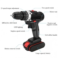 Tournevis électrique sans fil, perceuse, ensemble d'outils, moteur sans balais, mandrin en acier sans clé, vitesse variable, batterie Li-ion, multifonction