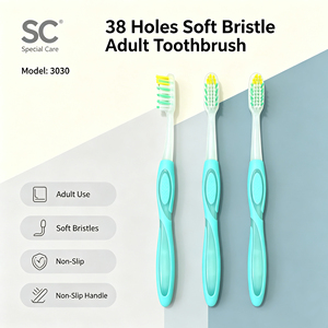Cepillo <span class=keywords><strong>de</strong></span> Dientes Personalizado Resistente al Calor para Adultos con <span class=keywords><strong>Cuello</strong></span> Transparente y Mango Antideslizante <span class=keywords><strong>de</strong></span> Doble Color - Product Image 1