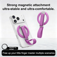 Support magnétique créatif multi-angles N52 super puissant avec anneau et dragonne