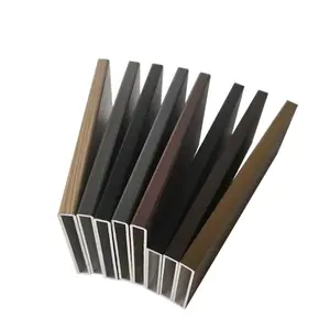 Aluminium Extrusion profil Holz farbe Vierkant rohr Standard größe Preise in Porzellan Holzrohr für Leitplanke