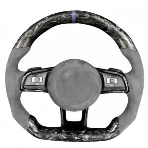 Volante de fibra de carbono forjado para Volkswagen Golf MK7 MK7.5 MK6 MK5 MK4 GTI Polo GTS GTD GTE R Passat r-line - Product Image 1