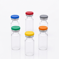 Flacon en verre à bouchon serti pour pénicilline, flacon stérilisable pour tests de laboratoire et stockage de poudre lyophilisée