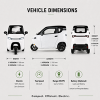 Vente en gros de scooter électrique fermé SQ3(J3) EEC/COC/CE, tricycle électrique LSV LEMS, solutions OEM/ODM/CKD/SKD, MOQ 5 unités