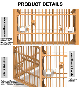 Geniş Alanlı Taşınabilir ABS Malzemeli Çevre Dostu Katlanabilir Kuş Kafesi Nefes Alabilen Gözetleme Pencereli Papağanlar İçin Ev Tipi Kuş Malzemeleri - Product Image 3