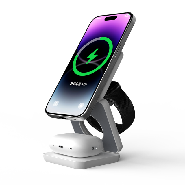 Foldable 3-in-1 Wireless Charger | Fast Charging for IPhone, IWatch & AirPods | Compact, Portable, and Convenient