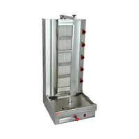 Machine à shawarma au gaz commerciale, 3/4/5 brûleurs, en acier inoxydable, machine à kebab, adaptée aux hôtels, restaurants, fournisseurs