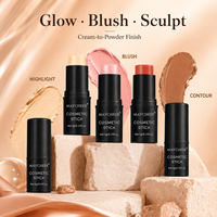 Stock disponible – 6 couleurs – Stick multi-usage blush, contour et illuminateur – Texture crémeuse et lisse – Prix de gros – Vente en gros – Maquillage visage en stick – OEM