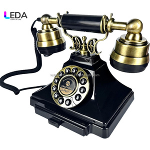 Téléphone vintage d'enregistrement LEDA noir, téléphone audio pour livre d'or, <span class=keywords><strong>carte</strong></span> <span class=keywords><strong>SIM</strong></span>, téléphone antique pour événements, décoration de fête - Product Image 6
