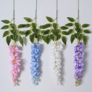 <span class=keywords><strong>Fleurs</strong></span> artificielles en soie plastique de glycine et d'<span class=keywords><strong>albizia</strong></span> à longues branches, décoratives suspendues pour la maison moderne, les mariages et comme accessoires photo, pour l'intérieur - Product Image 4