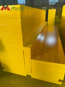 CAMELPLY Tableros de Contrachapado Ecológicos de Primera Clase de 3 Capas E1 de 27 mm, Panel Amarillo para Encofrado en Construcción - Product Image 5