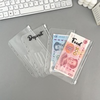 A6 pochettes classeur enveloppes de trésorerie pour la budgétisation dossiers à glissière transparents sacs à feuilles mobiles pour pochette de documents en pvc à 6 anneaux sacs de classement