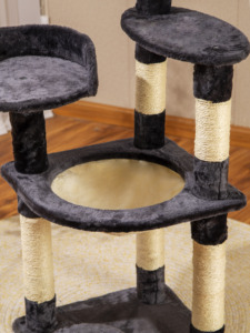 Arbre à chat en fausse fourrure de luxe, grattoir, maison, poteau à gratter, arbre à grimper pour chats, tour Cando, vente en gros par le fabricant - Product Image 3