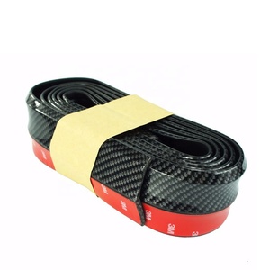 JDMotorsport88 Auto Universale 2.5m Nero In Fibra di Carbonio Look Anteriore Paraurti Posteriore Lip Splitter Spoiler Pannello Esterno Mantovana Mentoniera - Product Image 2