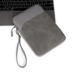 Ipadタブレット用ハンドル付きポータブルPUレザー耐衝撃タブレットスリーブバッグポーチレザーカバーバッグ