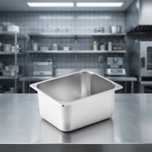 Poêle GN personnalisable en acier inoxydable de taille 1/2, capacité de 6L pour boulangerie et buffet - Product Image 1