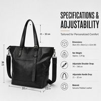 Sac fourre-tout en cuir personnalisé avec logo, sac à main en cuir pour femmes, sac à bandoulière avec sangle amovible, sac fourre-tout en cuir véritable pour femmes