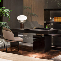 Ensemble de bureau et chaise en bois de luxe moderne pour appartement, hôtel, bureau à domicile, chambre, villa