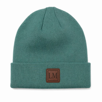 Casquette en acrylique personnalisée avec logo en PU, faible MOQ, haute qualité, douce et chaude, unisexe, pour l'hiver, le camping, les activités de plein air et la vie quotidienne