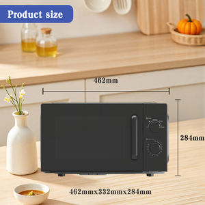 فرن ميكروويف أسود بسعة 20 لتر مع مقابض مزدوجة للأجهزة الكهربائية الميكانيكية المنزلية 20L فرن ميكروويف بموجة صغيرة - Product Image 4
