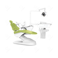 Fauteuil dentaire électrique en métal et acier de haute qualité à prix chinois avec capteur LED et coussin en cuir PU