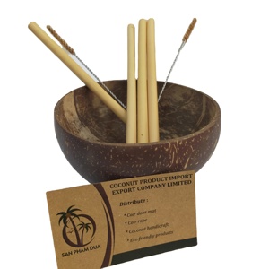 ที่มีคุณภาพสูงธรรมชาติไม้ไผ่ฟางชุดผ้าใบกระเป๋าจากเวียดนามราคาถูก/ยั่งยืนไม้ไผ่ดื่มฟางที่มีการปรับแต่ง - Product Image 1