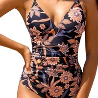 Maillot de bain une pièce gainant pour femme, vente en gros OEM, type bas de bikini, vêtements de natation pour femme