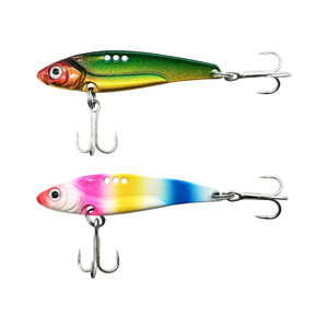 เหยื่อปลอมโลหะแบบแข็งพิมพ์ลาย VIB ร่องเลือดไบโอนิค ตีไกล เสริมความแข็งแรงด้วยตะขอสามทาง สำหรับตกปลาท็อปมัท คัลเตอร์ ในน้ำเค็ม - Product Image 4