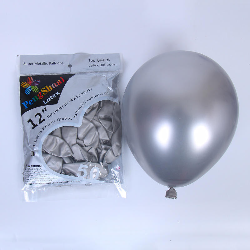 Hot Sale Wedding Party Decoration 12inch Latex Chrome Balloons