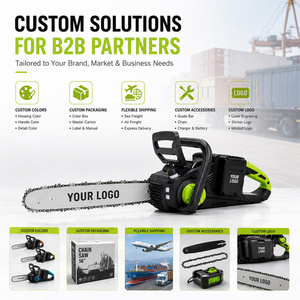16 Inch Chainsaw Brushless Cordless With Auto Oiler Battery Level Chains Handheld for <b>Tree</b> <b>Branch</b> 16-Inch Bar - Product Image 1