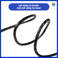 3mm/5mm Protector de cable Línea Gestión de cables Bandas de envoltura en espiral para computadora Pc