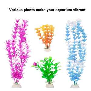 9 Pak Grote Aquariumplanten Kunstmatige Waterplanten, Simuleer Planten En Aquariumlandschap Levendig (12Inch) - Product Image 3