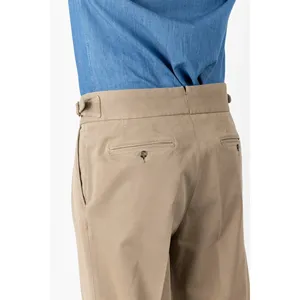 Pantalones Chinos de Algodón y Modal Beige para Otoño e Invierno - Product Image 1