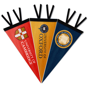 Cheap Sublimation Printing Flag Vintage Pennant Banners Custom Soccer Sports USA College Flags