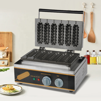 Professionnel Commercial 6 pièces gaufrier bâton fabricant maïs Hot Dog Machine contrôle de température réglable antiadhésif gaufrier