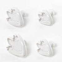 4Pcs/set Tulip Cookie Cutter Fondant Gum Paste Plunger Flower Cake Decorating Tools Biscuit Sugarcraft Molds