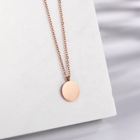 Acier inoxydable argent or rose 18 carats plaqué noir colliers à disque rond nom personnalisé date d'anniversaire texte bijoux collier