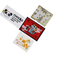 Étiquette de col en polyester tissé haute densité avec logo personnalisé pour vêtements de jouets en peluche - Origine Chine