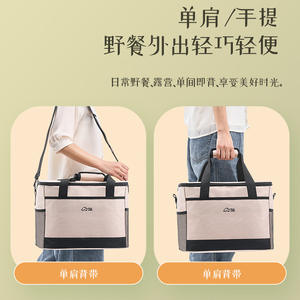 Sac isotherme en tissu Oxford 600D avec film PEVA en coton de 5 mm pour la conservation des aliments, les voyages en plein air et l'usage domestique - Product Image 2